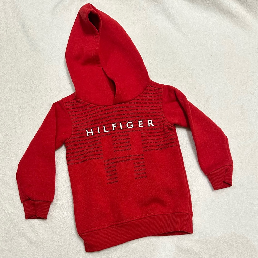 Tommy Hilfiger Red Hooded Sweatshirt 24 Months